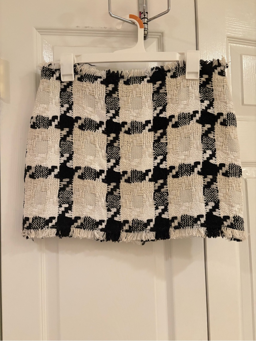Versace Collection Black and White Tweed Mini Skirt - Picture 4 of 11